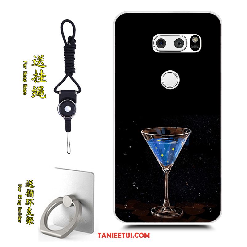 Etui Lg V30 Tendencja Kreatywne Niebieski, Futerał Lg V30 Miękki Ochraniacz Anti-fall
