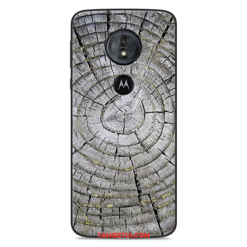 Etui Moto E5 Kreatywne Ziarno Drewna Czarny, Obudowa Moto E5 All Inclusive Wzór Silikonowe