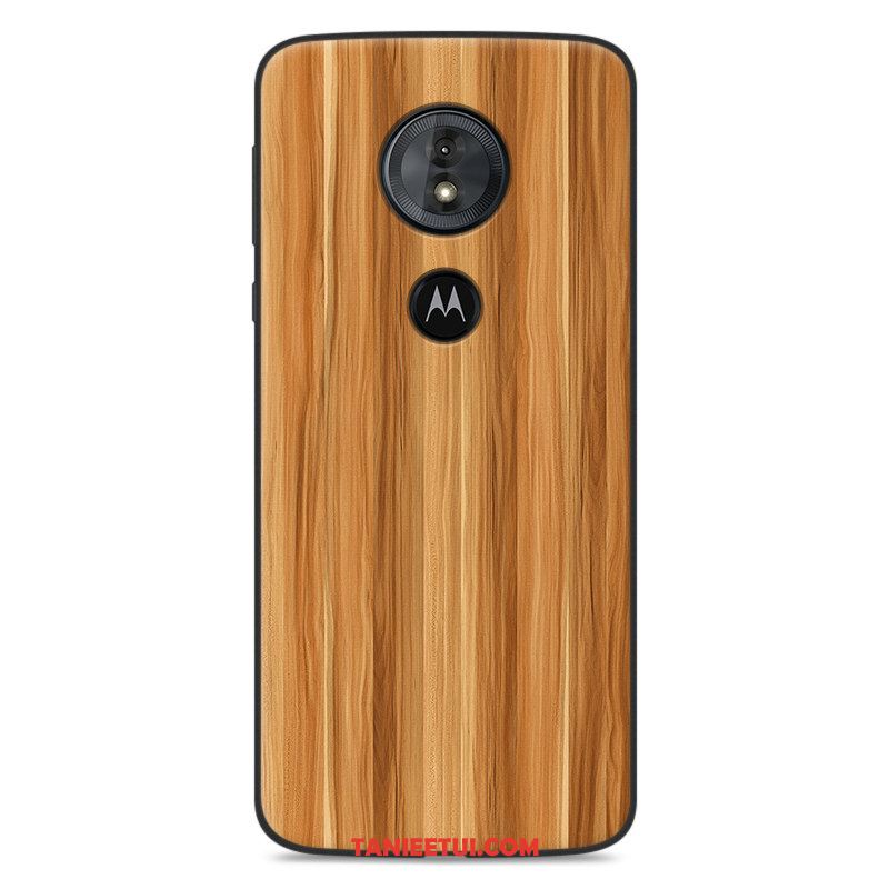 Etui Moto E5 Kreatywne Ziarno Drewna Czarny, Obudowa Moto E5 All Inclusive Wzór Silikonowe