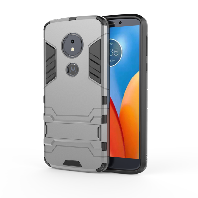 Etui Moto E5 Ochraniacz Trzy Mechanizmy Obronne Telefon Komórkowy, Pokrowce Moto E5 Wspornik Marina Niebieski