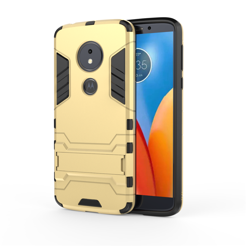 Etui Moto E5 Ochraniacz Trzy Mechanizmy Obronne Telefon Komórkowy, Pokrowce Moto E5 Wspornik Marina Niebieski