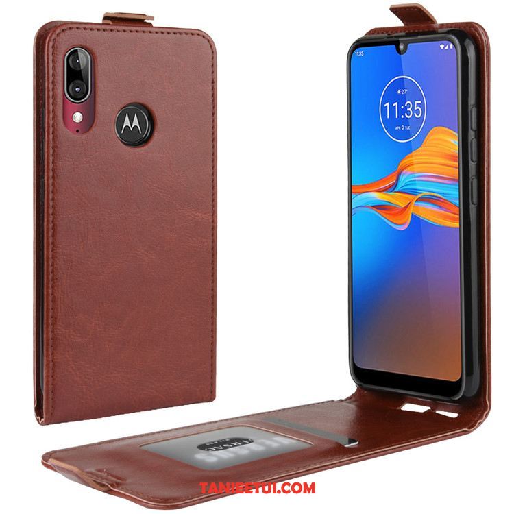 Etui Moto E6 Plus Telefon Komórkowy Skórzany Ochraniacz, Futerał Moto E6 Plus Anti-fall Braun