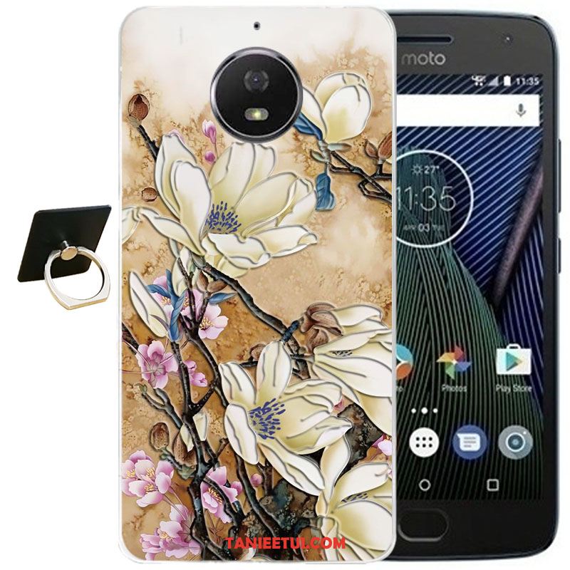 Etui Moto G5s Plus Przezroczysty Miękki Kreskówka, Pokrowce Moto G5s Plus Silikonowe Ochraniacz All Inclusive Beige