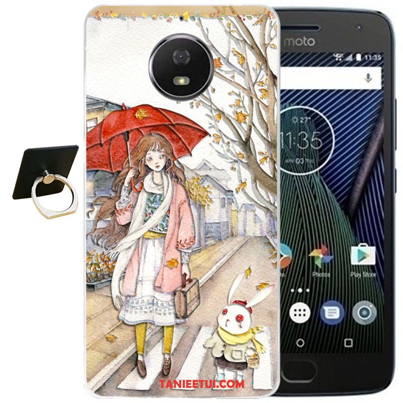 Etui Moto G5s Plus Przezroczysty Miękki Kreskówka, Pokrowce Moto G5s Plus Silikonowe Ochraniacz All Inclusive Beige