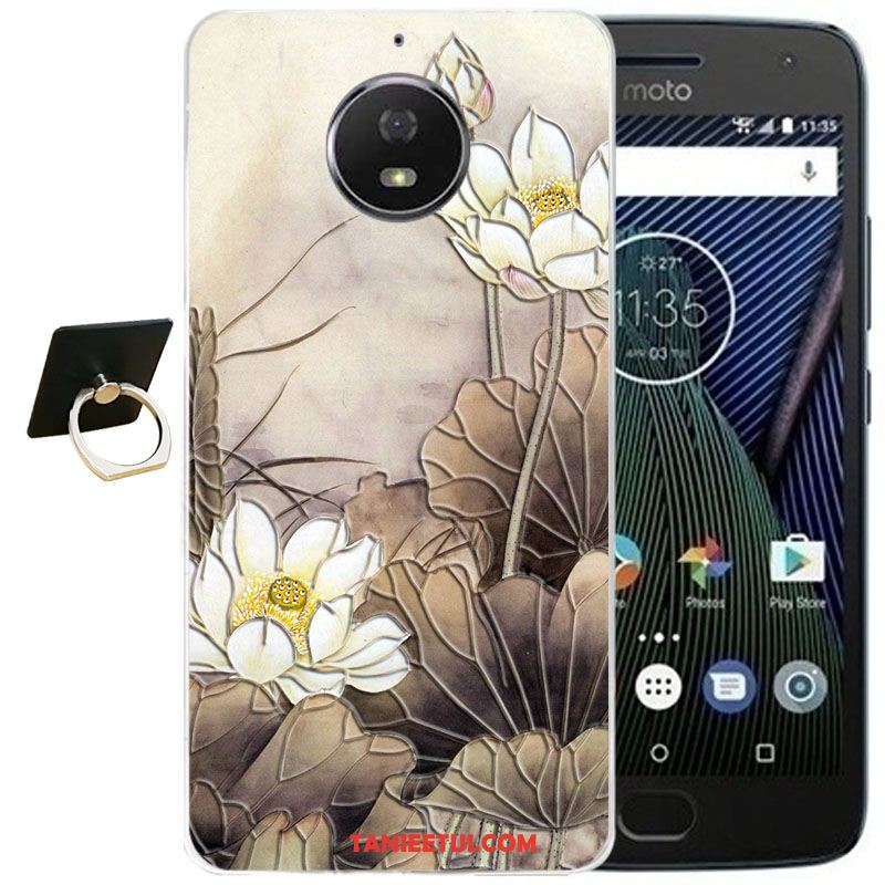 Etui Moto G5s Plus Przezroczysty Miękki Kreskówka, Pokrowce Moto G5s Plus Silikonowe Ochraniacz All Inclusive Beige