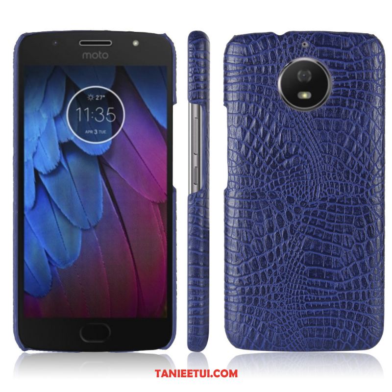 Etui Moto G5s Skóra Ochraniacz Telefon Komórkowy, Pokrowce Moto G5s Skórzany Futerał Czerwony Wzór Krokodyla