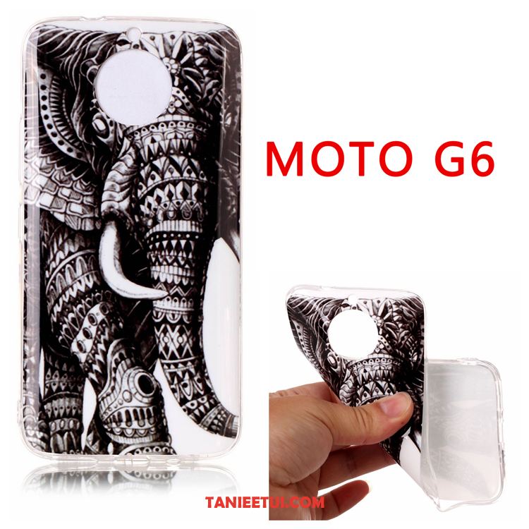 Etui Moto G6 Anti-fall Wiszące Ozdoby Vintage, Futerał Moto G6 Kreatywne Miękki Czarny