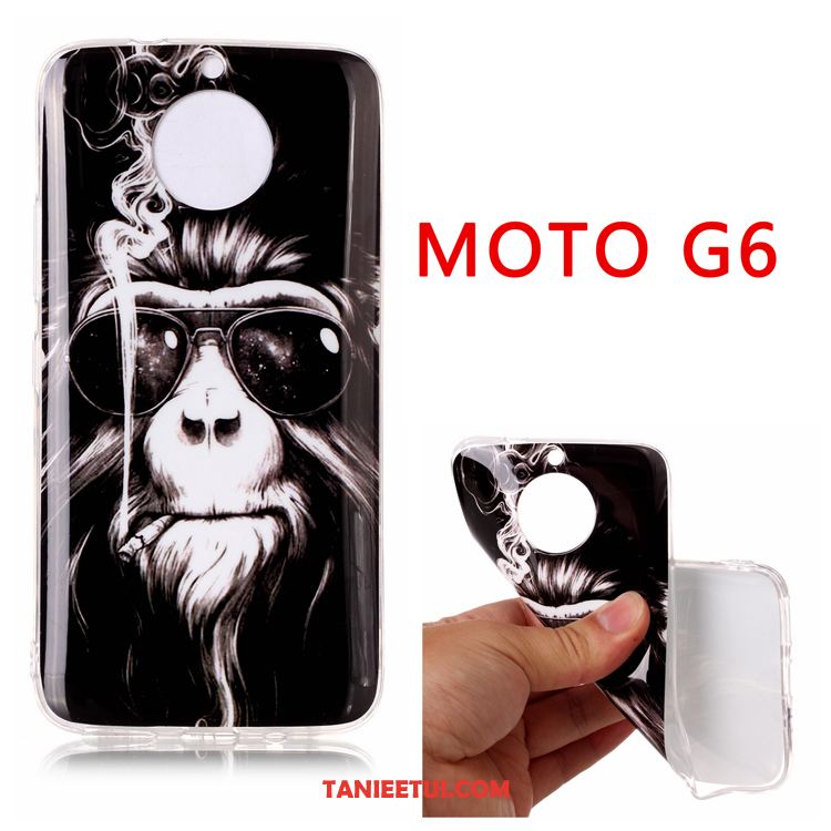 Etui Moto G6 Anti-fall Wiszące Ozdoby Vintage, Futerał Moto G6 Kreatywne Miękki Czarny