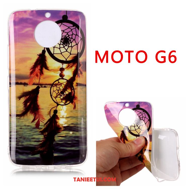 Etui Moto G6 Anti-fall Wiszące Ozdoby Vintage, Futerał Moto G6 Kreatywne Miękki Czarny