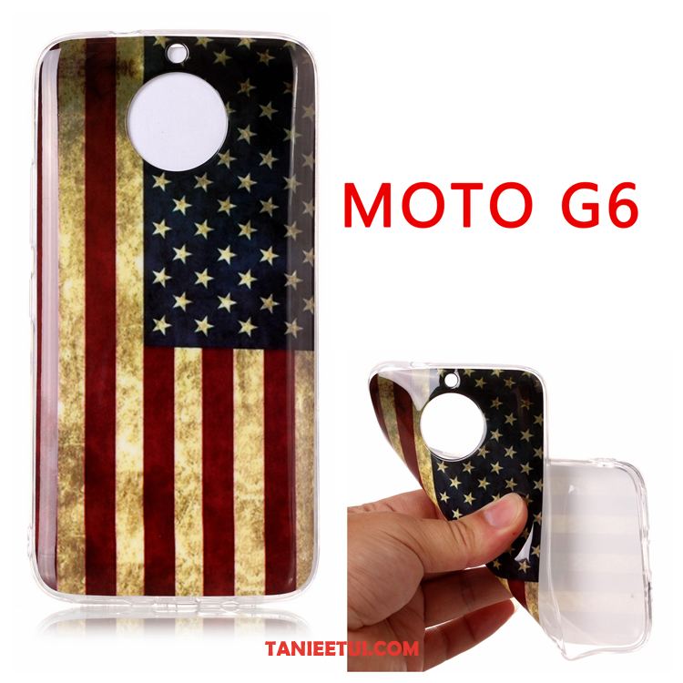 Etui Moto G6 Anti-fall Wiszące Ozdoby Vintage, Futerał Moto G6 Kreatywne Miękki Czarny