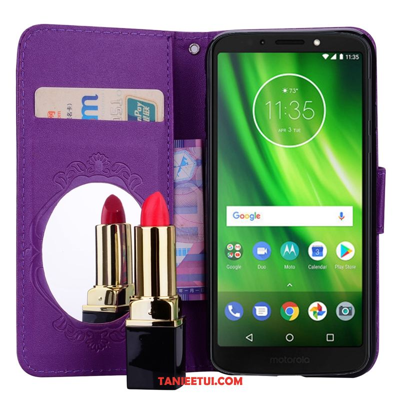 Etui Moto G6 Skórzany Futerał All Inclusive Niebieski, Futerał Moto G6 Telefon Komórkowy Anti-fall