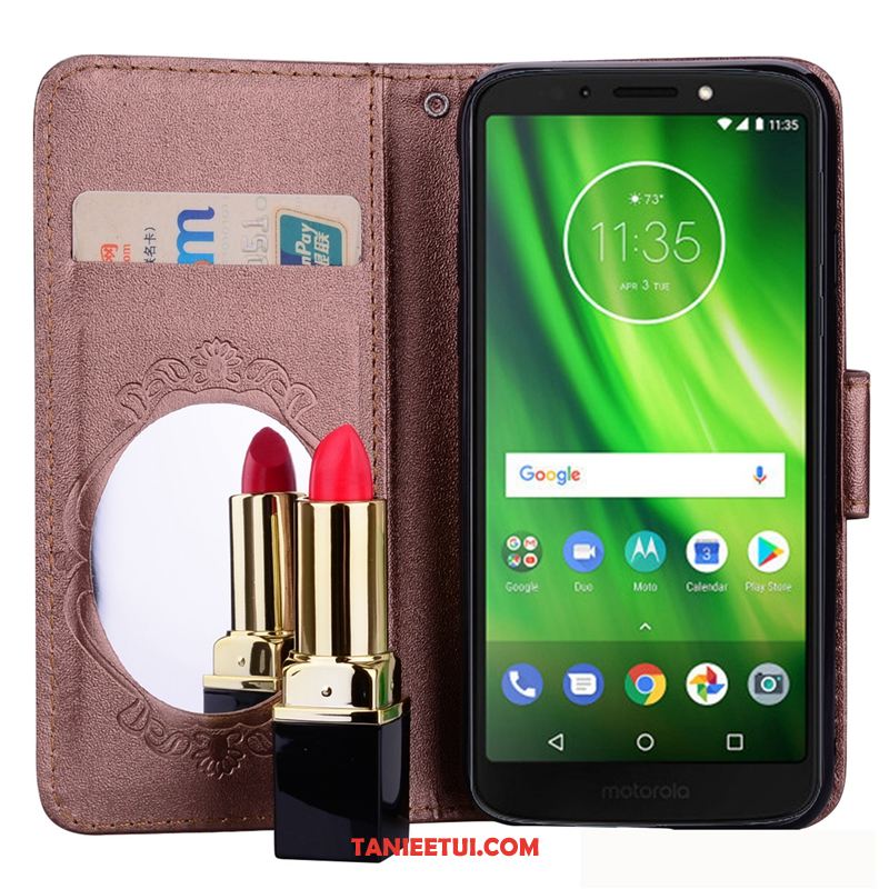 Etui Moto G6 Skórzany Futerał All Inclusive Niebieski, Futerał Moto G6 Telefon Komórkowy Anti-fall