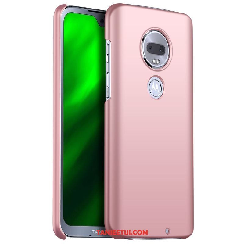 Etui Moto G7 Jednolity Kolor Silky Trudno, Obudowa Moto G7 Telefon Komórkowy Anti-fall Ochraniacz Beige