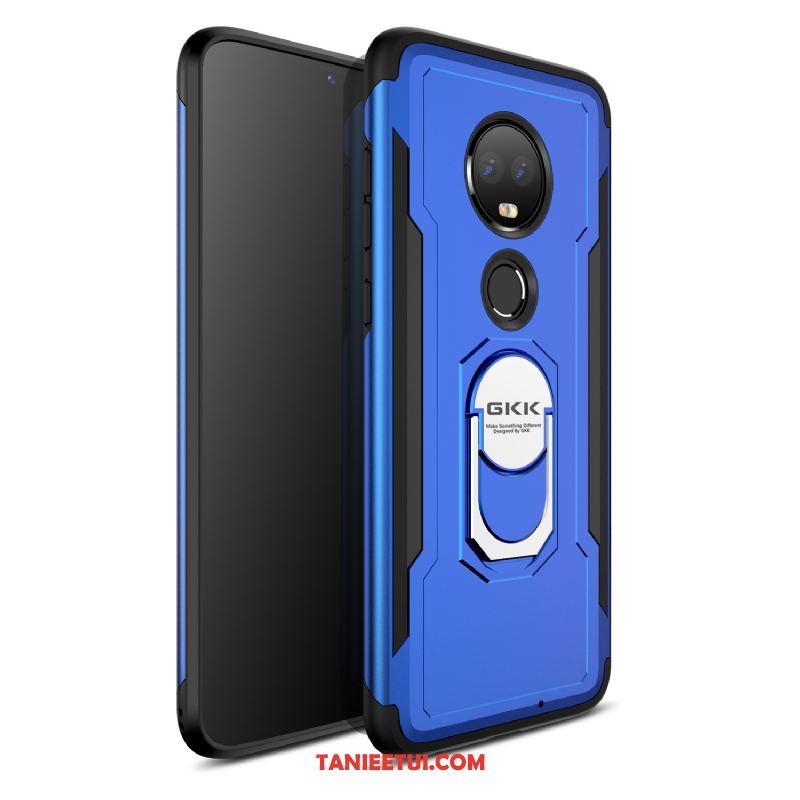 Etui Moto G7 Niebieski Ochraniacz Magnetyzm, Pokrowce Moto G7 Pu Kreatywne All Inclusive