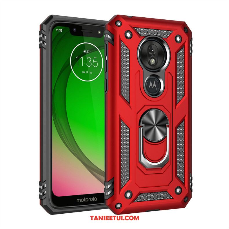 Etui Moto G7 Play All Inclusive Telefon Komórkowy Magnetyzm, Pokrowce Moto G7 Play Czerwony Na Pokładzie Trzy Mechanizmy Obronne