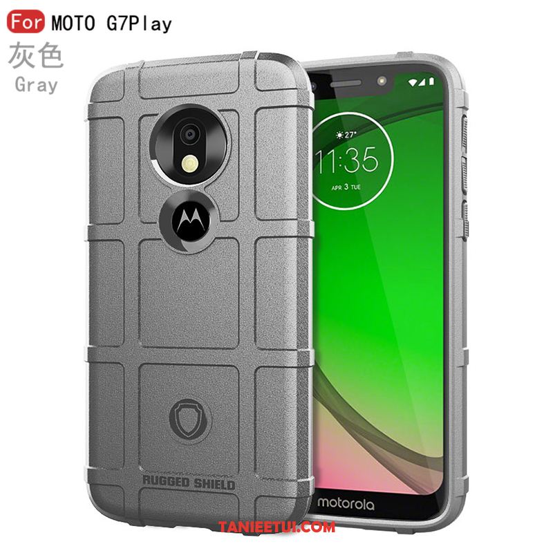 Etui Moto G7 Play Silikonowe Nowy Anti-fall, Pokrowce Moto G7 Play Ciemno Niebieski Telefon Komórkowy Obrzeża