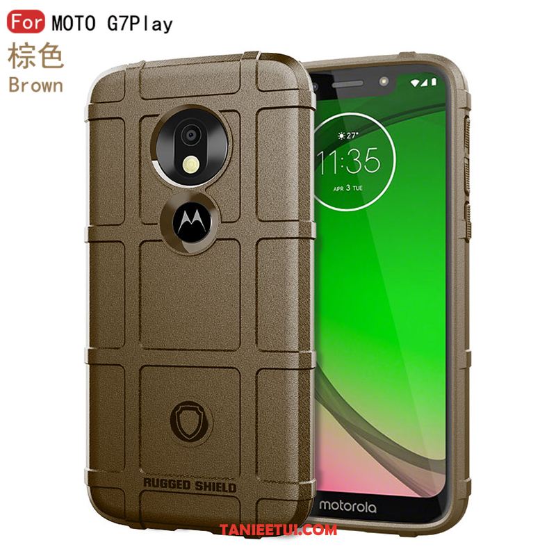 Etui Moto G7 Play Silikonowe Nowy Anti-fall, Pokrowce Moto G7 Play Ciemno Niebieski Telefon Komórkowy Obrzeża
