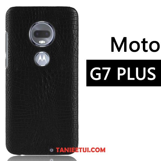 Etui Moto G7 Plus Anti-fall Ochraniacz Wzór Krokodyla, Futerał Moto G7 Plus Telefon Komórkowy Czerwony Biznes