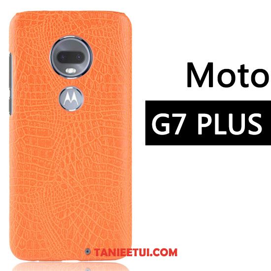 Etui Moto G7 Plus Anti-fall Ochraniacz Wzór Krokodyla, Futerał Moto G7 Plus Telefon Komórkowy Czerwony Biznes