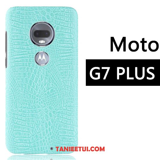 Etui Moto G7 Plus Anti-fall Ochraniacz Wzór Krokodyla, Futerał Moto G7 Plus Telefon Komórkowy Czerwony Biznes