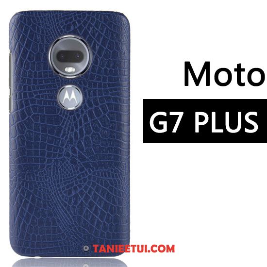 Etui Moto G7 Plus Anti-fall Ochraniacz Wzór Krokodyla, Futerał Moto G7 Plus Telefon Komórkowy Czerwony Biznes