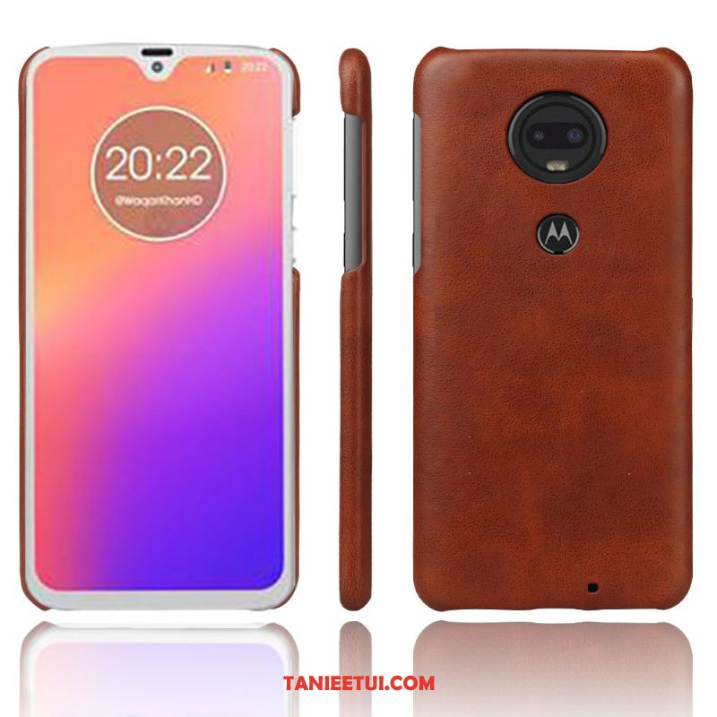 Etui Moto G7 Plus Biznes Osobowość Skóra, Futerał Moto G7 Plus Telefon Komórkowy Jakość Vintage