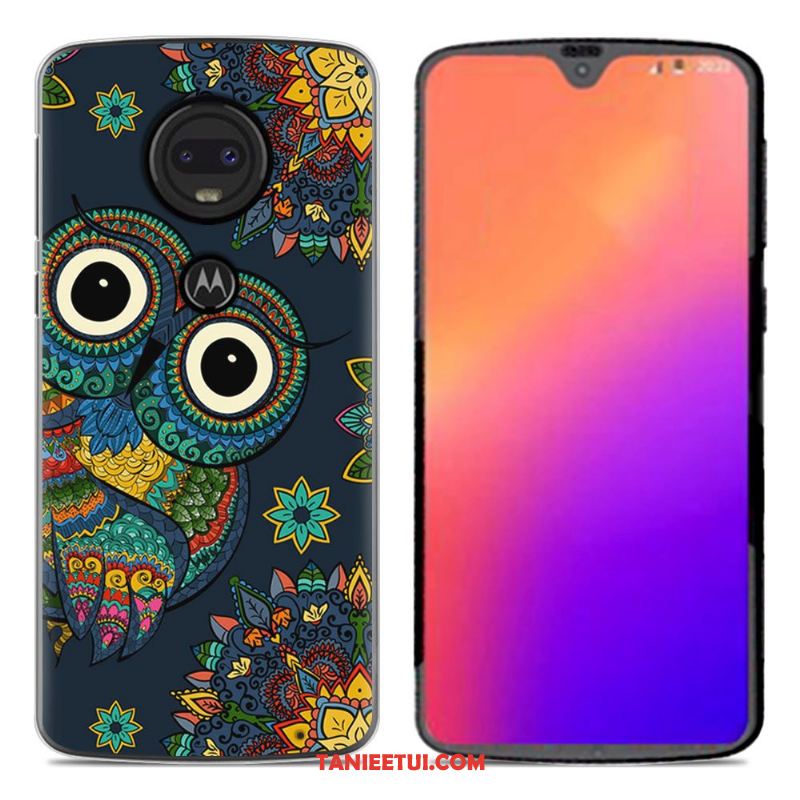 Etui Moto G7 Plus Kreskówka Tendencja Osobowość, Futerał Moto G7 Plus Kreatywne Silikonowe Szary