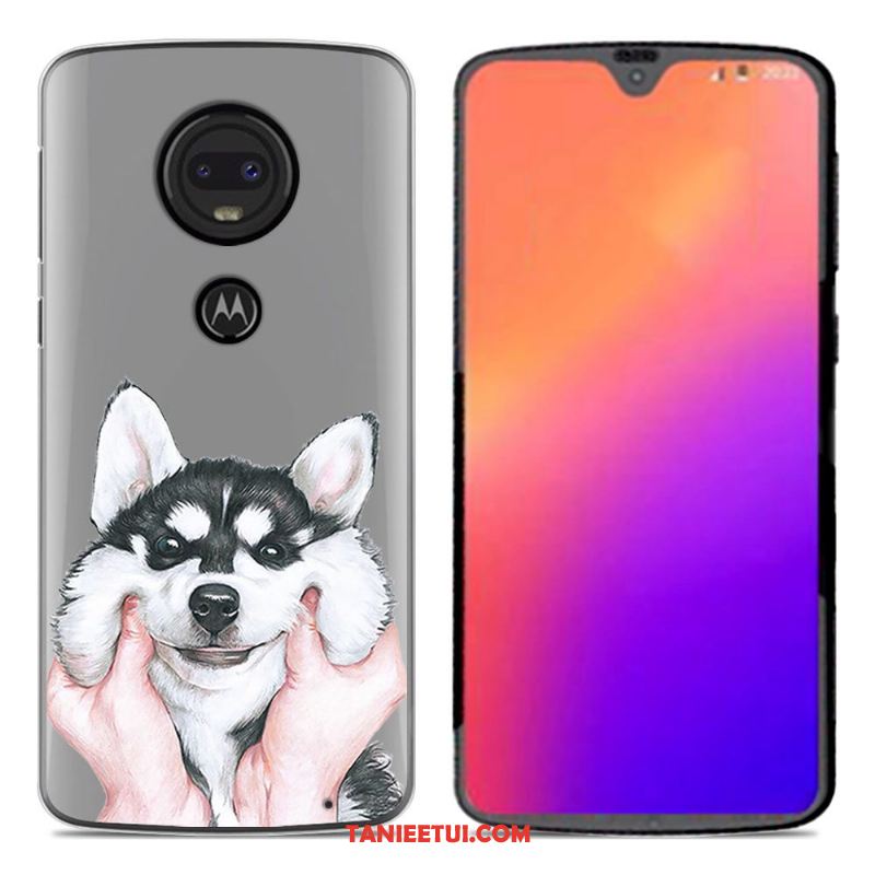 Etui Moto G7 Plus Kreskówka Tendencja Osobowość, Futerał Moto G7 Plus Kreatywne Silikonowe Szary