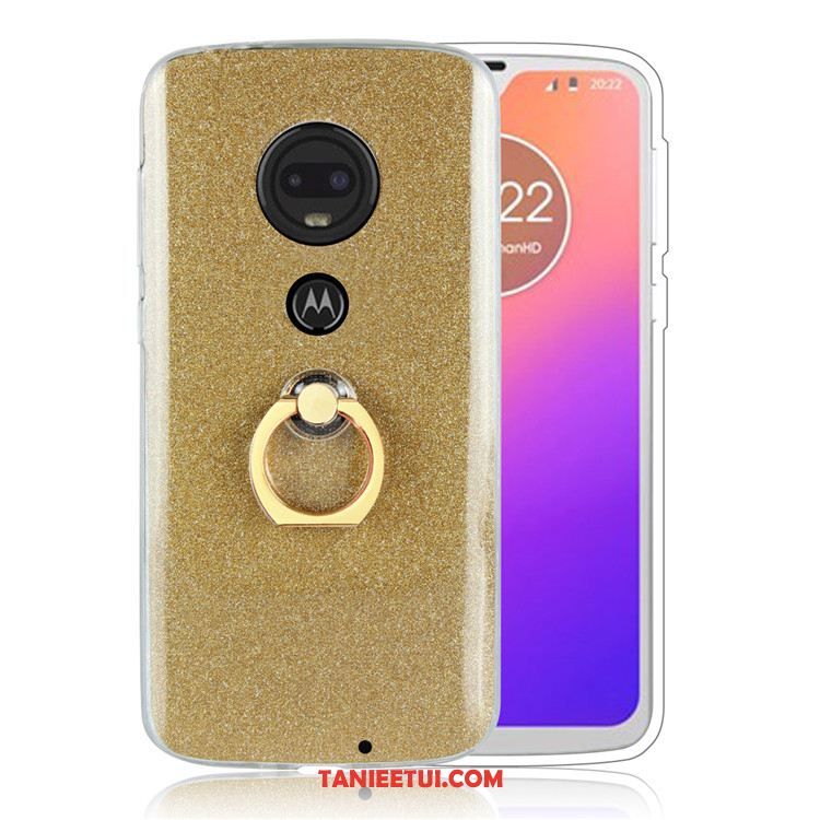 Etui Moto G7 Plus Proszek Proste Czarny, Pokrowce Moto G7 Plus Ochraniacz Telefon Komórkowy Ring