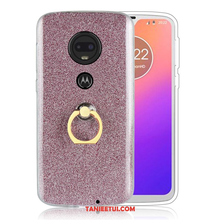 Etui Moto G7 Plus Proszek Proste Czarny, Pokrowce Moto G7 Plus Ochraniacz Telefon Komórkowy Ring