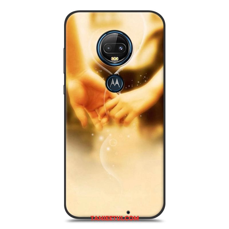 Etui Moto G7 Plus Telefon Komórkowy Nubuku Czarny, Pokrowce Moto G7 Plus All Inclusive Kolor Ochraniacz