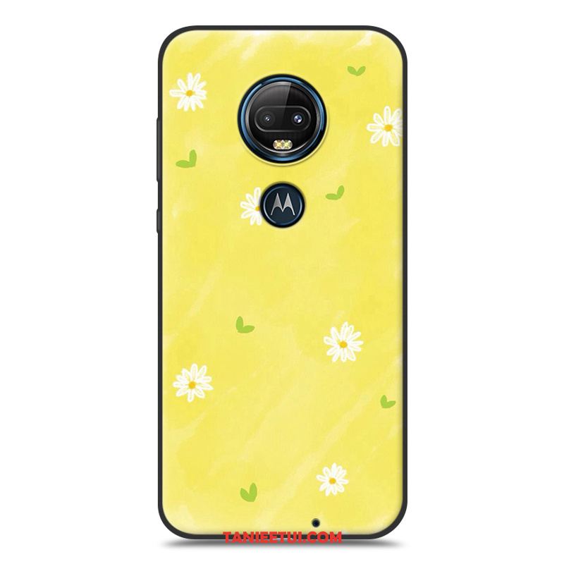 Etui Moto G7 Plus Tendencja Osobowość Kreatywne, Pokrowce Moto G7 Plus Silikonowe Telefon Komórkowy Żółty