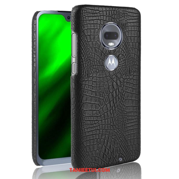 Etui Moto G7 Trudno Ochraniacz Telefon Komórkowy, Pokrowce Moto G7 Czarny Skóra Wzór