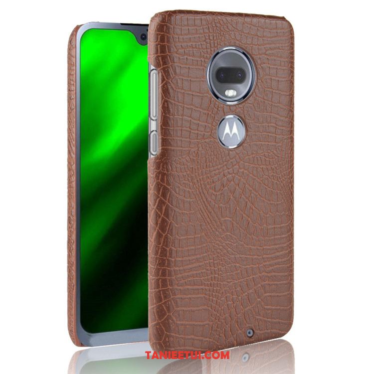 Etui Moto G7 Trudno Ochraniacz Telefon Komórkowy, Pokrowce Moto G7 Czarny Skóra Wzór