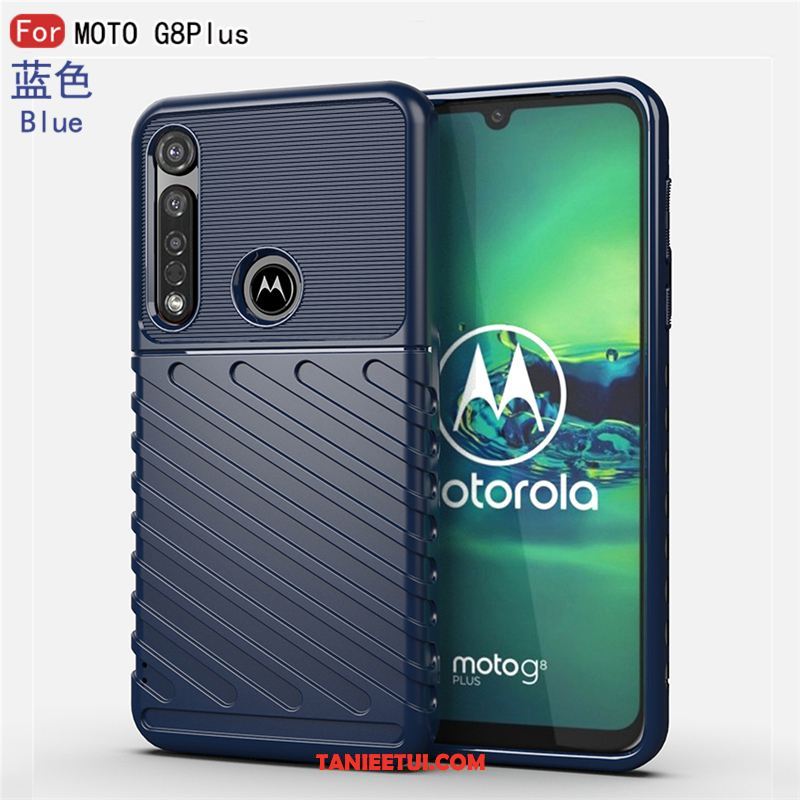 Etui Moto G8 Plus Cienkie Czarny Ochraniacz, Obudowa Moto G8 Plus All Inclusive Anti-fall Silikonowe