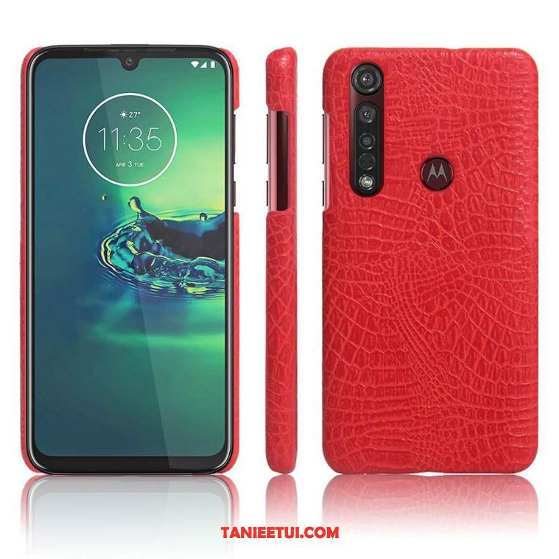 Etui Moto G8 Plus Cienkie Telefon Komórkowy Jakość, Obudowa Moto G8 Plus Ochraniacz Nubuku Skóra