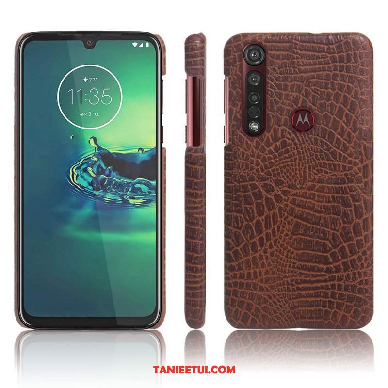 Etui Moto G8 Plus Cienkie Telefon Komórkowy Jakość, Obudowa Moto G8 Plus Ochraniacz Nubuku Skóra