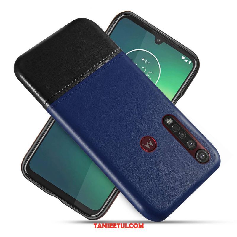 Etui Moto G8 Plus Kreatywne Biznes Bicolored, Obudowa Moto G8 Plus Skórzany Futerał Telefon Komórkowy Ochraniacz