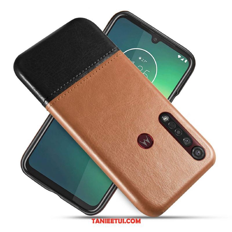 Etui Moto G8 Plus Kreatywne Biznes Bicolored, Obudowa Moto G8 Plus Skórzany Futerał Telefon Komórkowy Ochraniacz