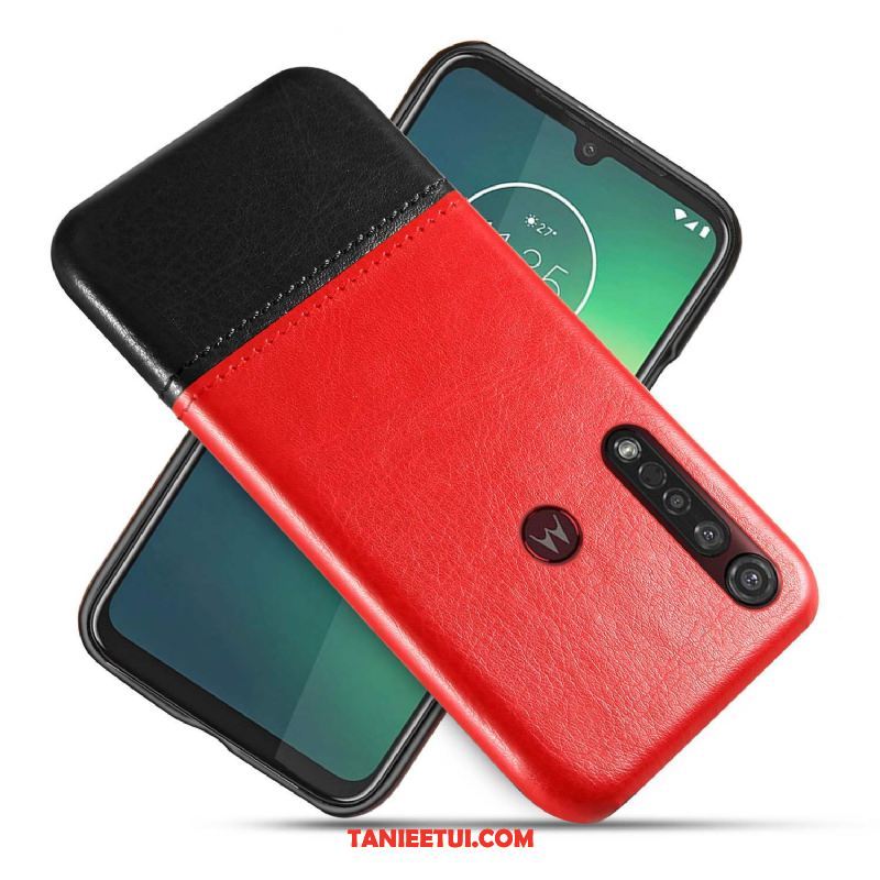 Etui Moto G8 Plus Kreatywne Biznes Bicolored, Obudowa Moto G8 Plus Skórzany Futerał Telefon Komórkowy Ochraniacz