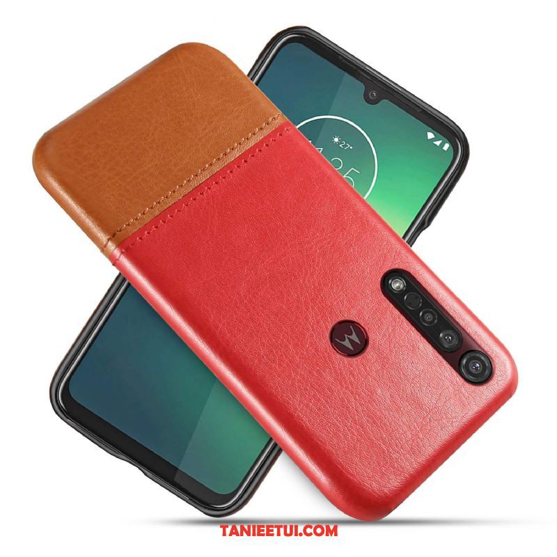 Etui Moto G8 Plus Kreatywne Biznes Bicolored, Obudowa Moto G8 Plus Skórzany Futerał Telefon Komórkowy Ochraniacz