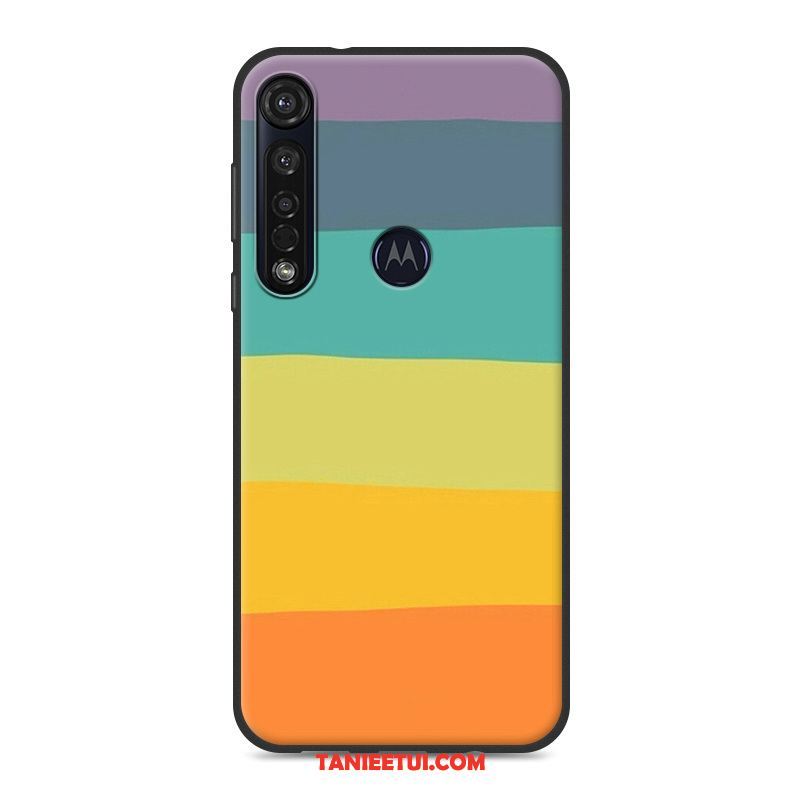 Etui Moto G8 Plus Silikonowe Tendencja Biały, Futerał Moto G8 Plus Kreskówka Ochraniacz Telefon Komórkowy