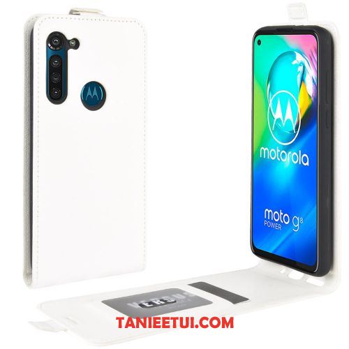 Etui Moto G8 Power Portfel Karta Wspornik, Futerał Moto G8 Power Ochraniacz Tendencja Czarny