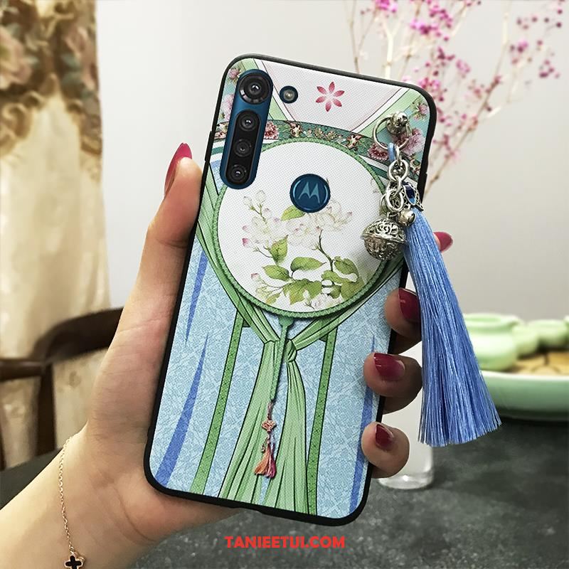 Etui Moto G8 Power Wiatr Vintage Ochraniacz, Futerał Moto G8 Power Z Frędzlami Pałac Wspornik