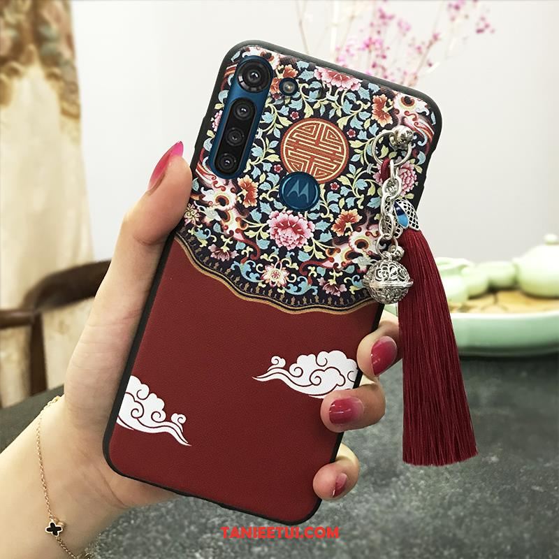 Etui Moto G8 Power Wiatr Vintage Ochraniacz, Futerał Moto G8 Power Z Frędzlami Pałac Wspornik