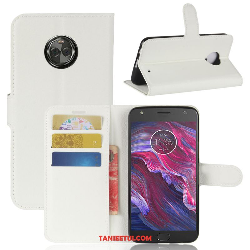 Etui Moto X4 Telefon Komórkowy Portfel Wzór, Futerał Moto X4 Karta Ochraniacz Litchi