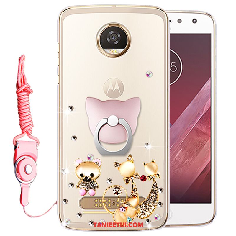 Etui Moto Z2 Play Telefon Komórkowy Ochraniacz Złoto, Obudowa Moto Z2 Play Rhinestone