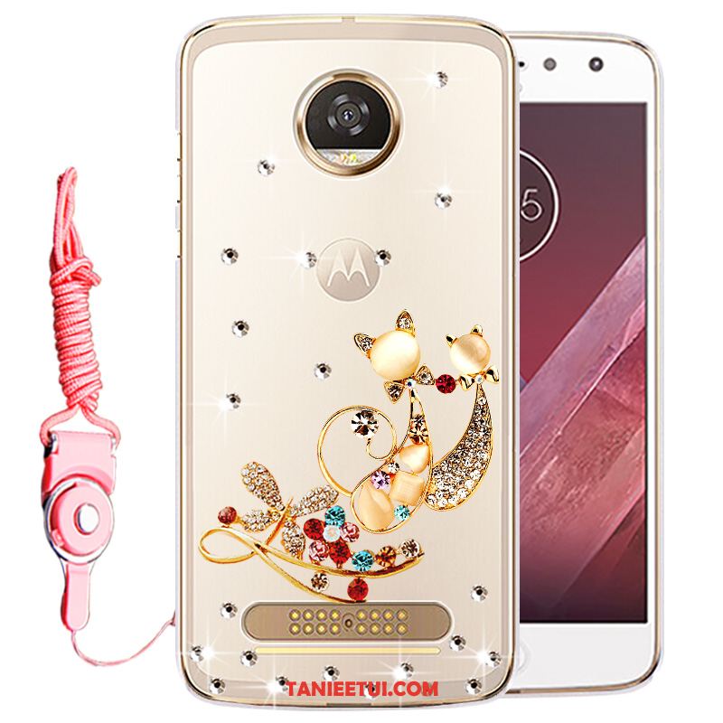 Etui Moto Z2 Play Telefon Komórkowy Ochraniacz Złoto, Obudowa Moto Z2 Play Rhinestone