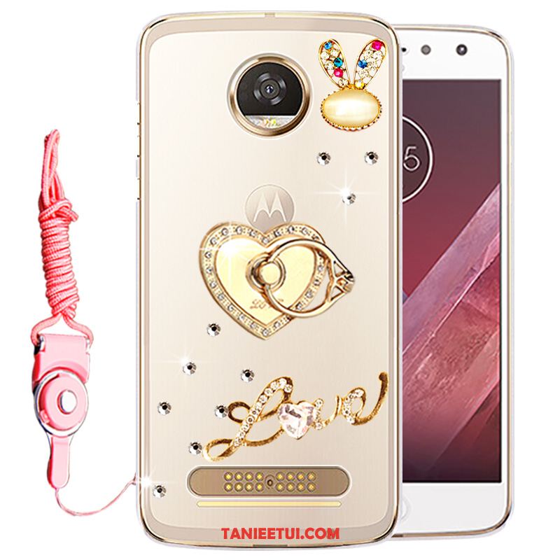 Etui Moto Z2 Play Telefon Komórkowy Ochraniacz Złoto, Obudowa Moto Z2 Play Rhinestone