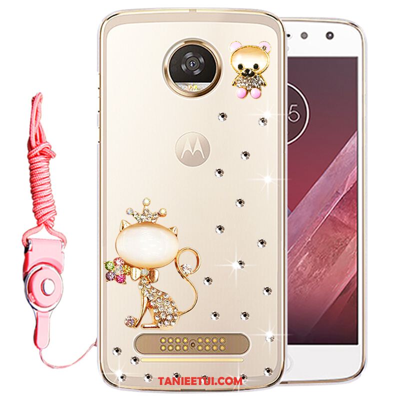 Etui Moto Z2 Play Telefon Komórkowy Ochraniacz Złoto, Obudowa Moto Z2 Play Rhinestone